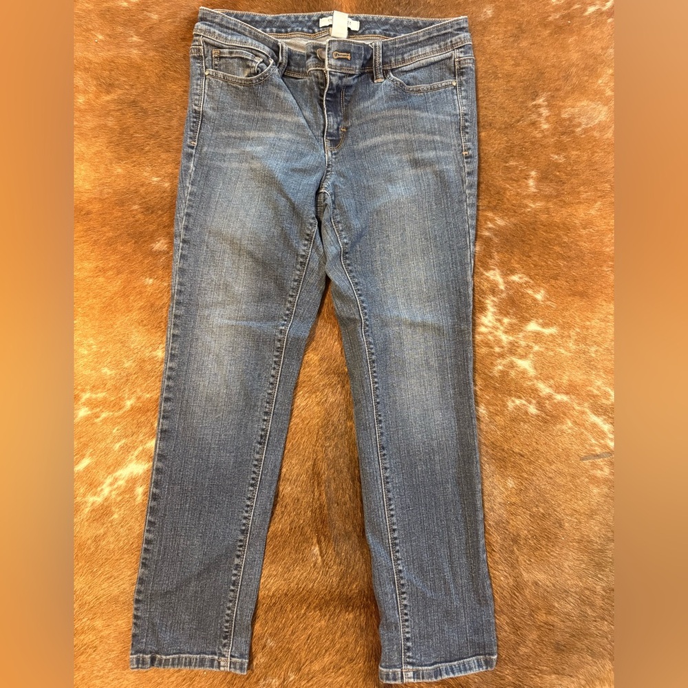 White House Black Market Straight Leg Blue Jeans